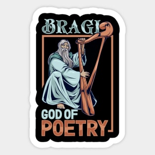 Viking god of poetry Bragi Sticker